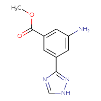 Chemical structure of methyl 3-amino-5-(1H-1,2,4-triazol-3-yl)benzoate - CSSB06715636975