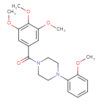Chemical structure of 1-(2-methoxyphenyl)-4-(3,4,5-trimethoxybenzoyl)piperazine - CSSB00046186096