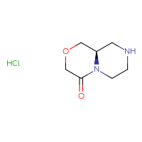 Chemical structure of (9aR)-octahydropyrazino[2,1-c][1,4]oxazin-4-one hydrochloride - CSSB00016993014
