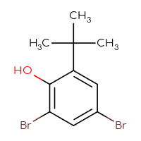 Chemical structure of 2,4-dibromo-6-tert-butylphenol - CSSB00000707570