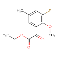Chemical structure of ethyl 2-(3-fluoro-2-methoxy-5-methylphenyl)-2-oxoacetate - CSSB00133646669