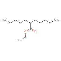 Chemical structure of ethyl 2-pentylheptanoate - CSSB06655394574