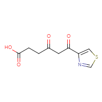 Chemical structure of 4,6-dioxo-6-(1,3-thiazol-4-yl)hexanoic acid - CSSB21432520234