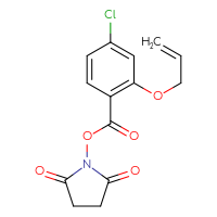 Chemical structure of 2,5-dioxopyrrolidin-1-yl 4-chloro-2-(prop-2-en-1-yloxy)benzoate - CSSB20270178999