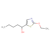 Chemical structure of 1-(2-ethoxy-1,3-thiazol-5-yl)pentan-1-ol - CSSB02496269845