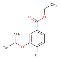 Chemical structure of ethyl 4-bromo-3-(propan-2-yloxy)benzoate - CSSB01402450053