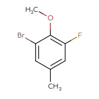 Chemical structure of 1-bromo-3-fluoro-2-methoxy-5-methylbenzene - CSSB00010713180