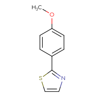 Chemical structure of 2-(4-methoxyphenyl)-1,3-thiazole - CSSB00012186174