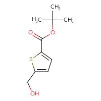Chemical structure of tert-butyl 5-(hydroxymethyl)thiophene-2-carboxylate - CSSB00160486339