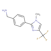 Chemical structure of 1-{4-[1-methyl-4-(trifluoromethyl)-1H-imidazol-2-yl]phenyl}methanamine - CSSB06738095047
