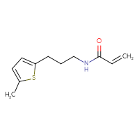 Chemical structure of N-[3-(5-methylthiophen-2-yl)propyl]prop-2-enamide - CSSB20559955001