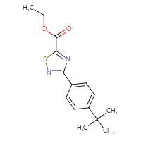 Chemical structure of ethyl 3-(4-tert-butylphenyl)-1,2,4-thiadiazole-5-carboxylate - CSSB00020649329