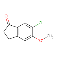 Chemical structure of 6-chloro-5-methoxy-2,3-dihydro-1H-inden-1-one - CSSB00009860264