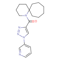 Chemical structure of 1-[1-(pyridin-3-yl)-1H-1,2,3-triazole-4-carbonyl]-1-azaspiro[5.6]dodecane - CSSS00133044259