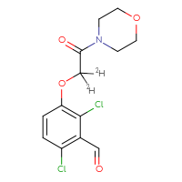 Chemical structure of 2,6-dichloro-3-[2-(morpholin-4-yl)-2-oxo(1,1-²H₂)ethoxy]benzaldehyde - CSSB21331806775