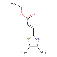 Chemical structure of ethyl 3-(4,5-dimethyl-1,3-thiazol-2-yl)prop-2-enoate - CSSB00118019652