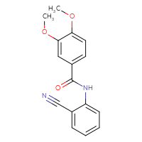 Chemical structure of N-(2-cyanophenyl)-3,4-dimethoxybenzamide - CSSB00048379145