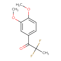 Chemical structure of 1-(3,4-dimethoxyphenyl)-2,2-difluoropropan-1-one - CSSB00017318787
