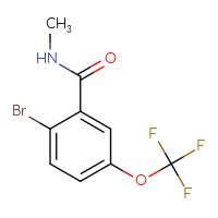 Chemical structure of 2-bromo-N-methyl-5-(trifluoromethoxy)benzamide - CSSB02520889650