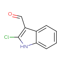 Chemical structure of 2-chloro-1H-indole-3-carbaldehyde - CSSB00000017700