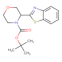 Chemical structure of tert-butyl 3-(1,3-benzothiazol-2-yl)morpholine-4-carboxylate - CSSB00000727221