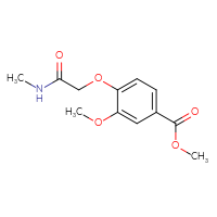 Chemical structure of methyl 3-methoxy-4-[(methylcarbamoyl)methoxy]benzoate - CSSB00103794861