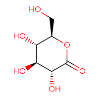 Chemical structure of (3R,4S,5S,6R)-3,4,5-trihydroxy-6-(hydroxymethyl)oxan-2-one - CSSB00000765944