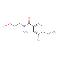 Chemical structure of 3-chloro-4-methoxy-N-(2-methoxyethyl)-N-methylbenzamide - CSSB01998568401
