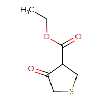 Chemical structure of ethyl 4-oxothiolane-3-carboxylate - CSSB00009857584