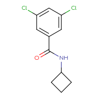 Chemical structure of 3,5-dichloro-N-cyclobutylbenzamide - CSSB00024394521