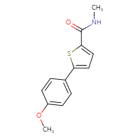 Chemical structure of 5-(4-methoxyphenyl)-N-methylthiophene-2-carboxamide - CSSB00138429578