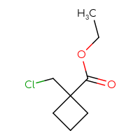 Chemical structure of ethyl 1-(chloromethyl)cyclobutane-1-carboxylate - CSSB02495425635