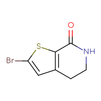Chemical structure of 2-bromo-4H,5H,6H,7H-thieno[2,3-c]pyridin-7-one - CSSB00009817192
