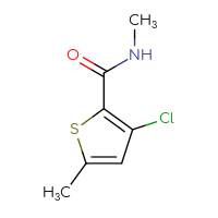 Chemical structure of 3-chloro-N,5-dimethylthiophene-2-carboxamide - CSSB01213056309