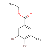 Chemical structure of ethyl 3,4-dibromo-5-methylbenzoate - CSSB00013322377