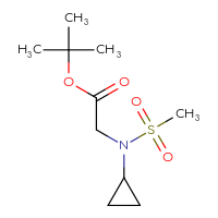 Chemical structure of tert-butyl 2-(N-cyclopropylmethanesulfonamido)acetate - CSMB07106845212