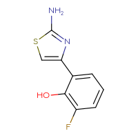 Chemical structure of 2-(2-amino-1,3-thiazol-4-yl)-6-fluorophenol - CSSB00103018063