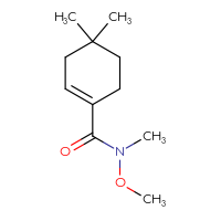 Chemical structure of N-methoxy-N,4,4-trimethylcyclohex-1-ene-1-carboxamide - CSSB01991202272