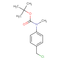 Chemical structure of tert-butyl N-[4-(chloromethyl)phenyl]-N-methylcarbamate - CSSB00137417764