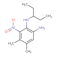 Chemical structure of 4,5-dimethyl-6-nitro-N1-(pentan-3-yl)benzene-1,2-diamine - CSSB00102514966