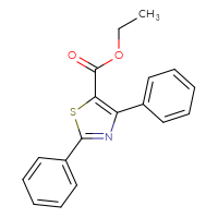 Chemical structure of ethyl 2,4-diphenyl-1,3-thiazole-5-carboxylate - CSSB00027063519