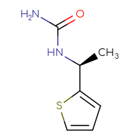 Chemical structure of [(1S)-1-(thiophen-2-yl)ethyl]urea - CSSB00015952437