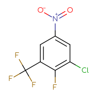 Chemical structure of 1-chloro-2-fluoro-5-nitro-3-(trifluoromethyl)benzene - CSSB00010200793