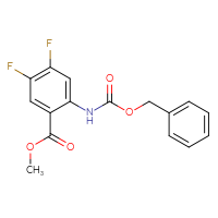 Chemical structure of methyl 2-{[(benzyloxy)carbonyl]amino}-4,5-difluorobenzoate - CSSB20621661436