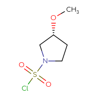 Chemical structure of (3R)-3-methoxypyrrolidine-1-sulfonyl chloride - CSSB00102700955