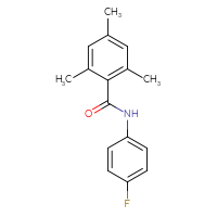 Chemical structure of N-(4-fluorophenyl)-2,4,6-trimethylbenzamide - CSSB00047430499