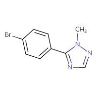 Chemical structure of 5-(4-bromophenyl)-1-methyl-1H-1,2,4-triazole - CSSB00021117211