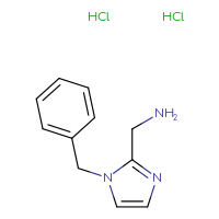 Chemical structure of 1-(1-benzyl-1H-imidazol-2-yl)methanamine dihydrochloride - CSSB00015235969