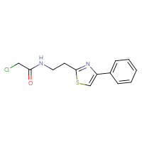 Chemical structure of 2-chloro-N-[2-(4-phenyl-1,3-thiazol-2-yl)ethyl]acetamide - CSSB21332085625
