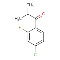 Chemical structure of 1-(4-chloro-2-fluorophenyl)-2-methylpropan-1-one - CSSB00000699270
